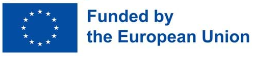European funding logo. European flag with blue background and stars
