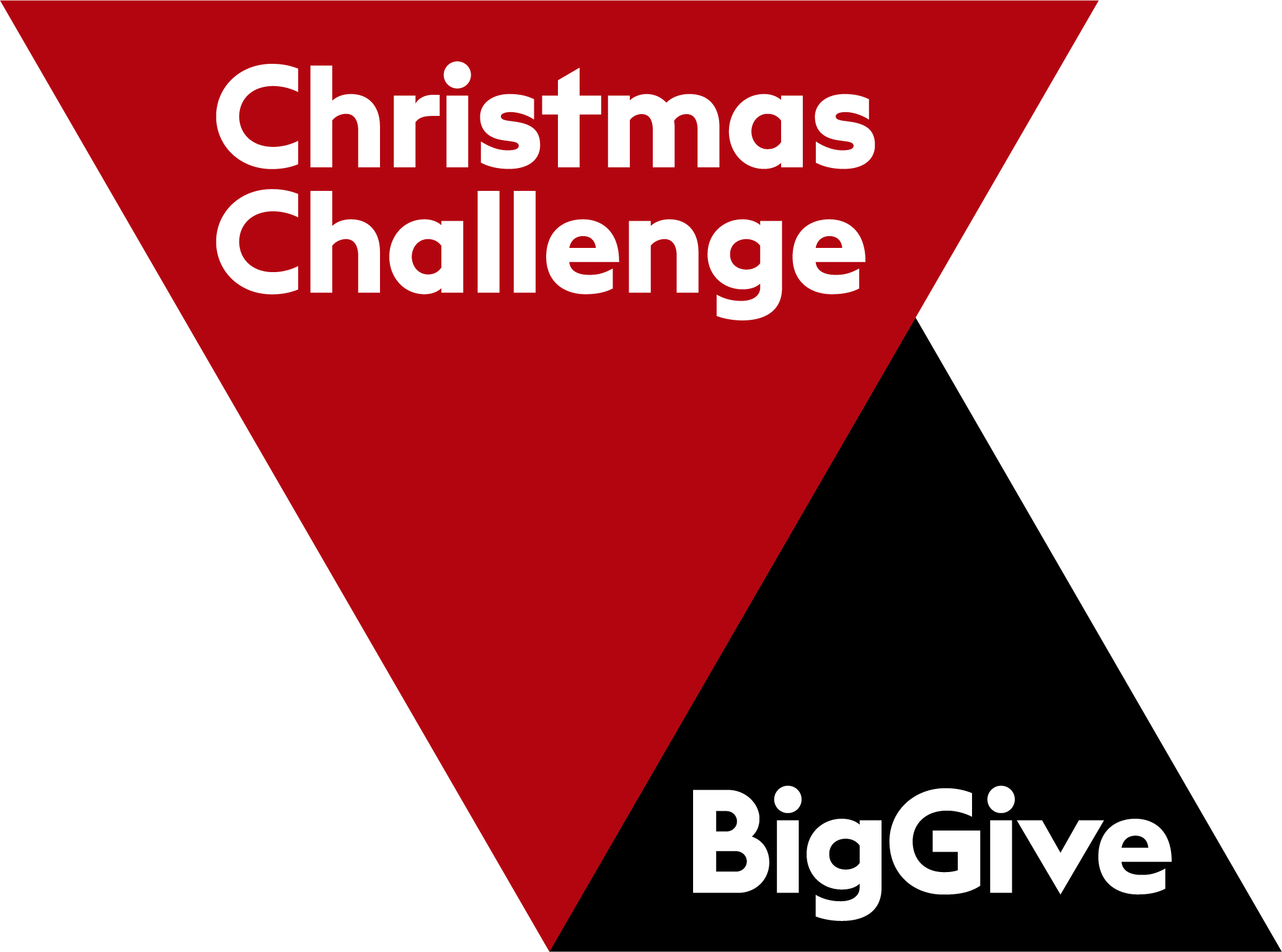 The Big Give Christmas Challenge logo - a red triangle and black triangle adjoin with white text reading 'Christmas Challenge / Big Give'