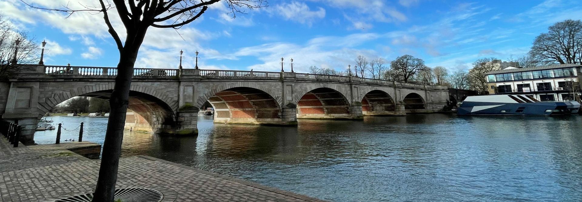 A beautiful old stone bridge over the Thames